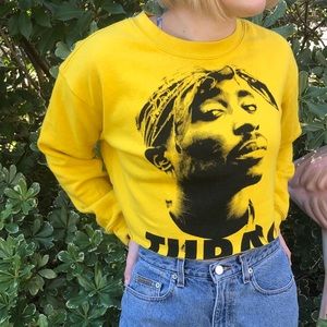 Tupac crop sweatshirt